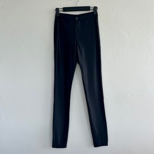 American Apparel Black Shiny High Rise Disco Pant